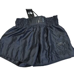 Venum Classic Muay Thai Shorts - Black/Black - Large - brand new with Tags NWT